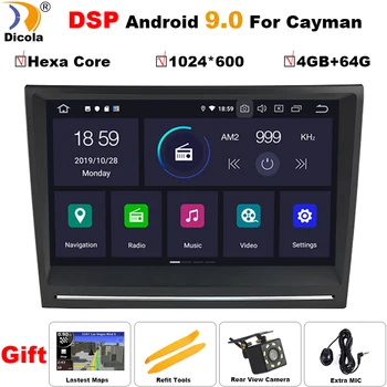 

9" PX6 DSP Android 9.0 Radio Audio Car Stereo DVD GPS Navigation Head Unit Sat Nav for Porsche Cayman Boxster 911 997 2005-2008