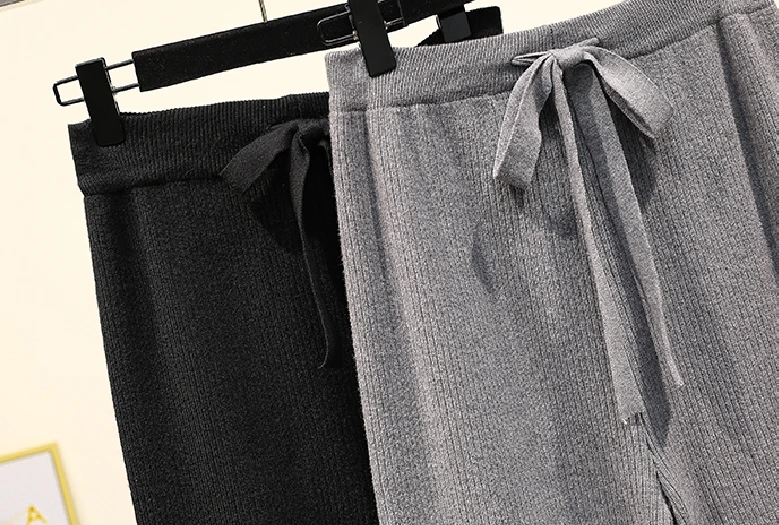 4xl хорошее качество плюс большие размеры трусики женские Весна Зима Осень свободные трикотажные штаны женские одноцветные A5435