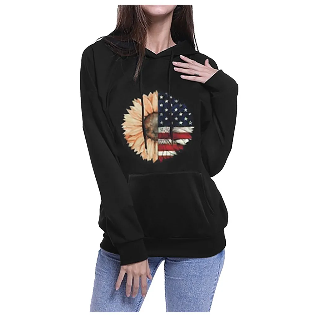 Hoodies Women Hoodies And Sweatshirts Women Autumn 2019 Print Hooded Collar Long Sleeve Hoodie Streetwear Harajuku Hoodie