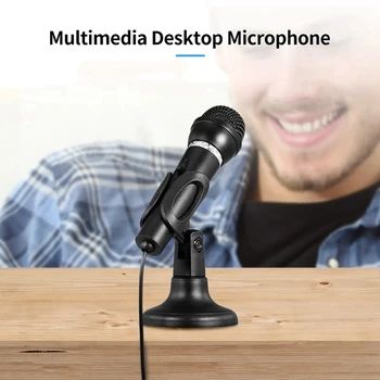 

Multi-Function Desktop Microphone Omnidirectional Condenser Microphone Desktop Laptop Microphone for Meeting Voice Chat