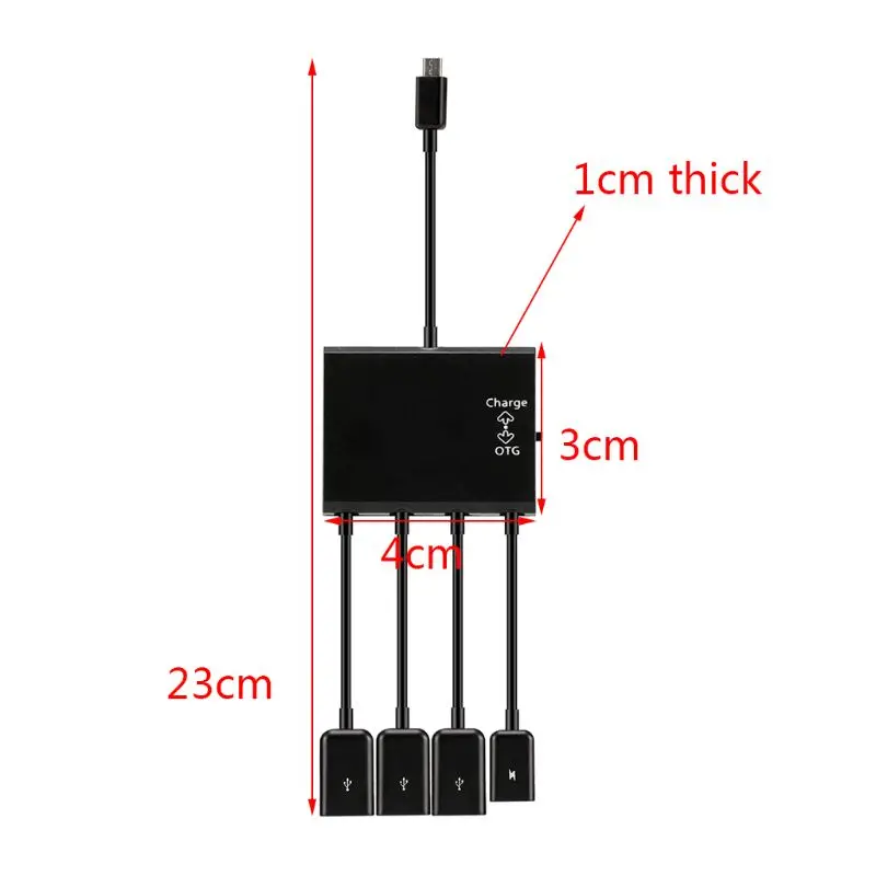 Микро-usb-кабель-концентратор OTG адаптер 4 Порты и разъёмы сплиттер с Мощность кабель для зарядки для Xiaomi huawei мобильные телефоны устройства