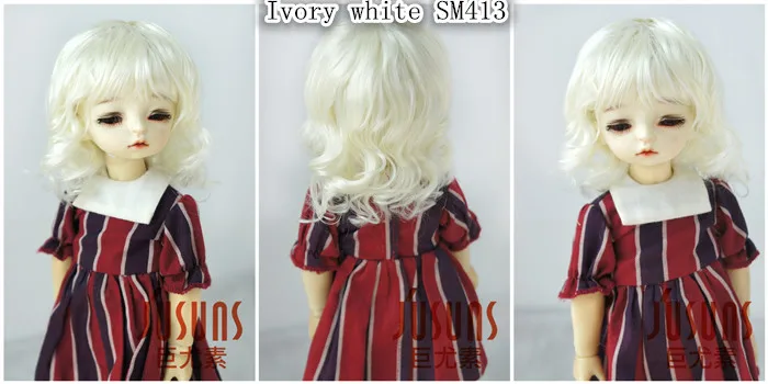 JD260 1/8 1/6 красивый синтетический мохер BJD парики Размер 5-6 дюймов 6-7 дюймов кукольные волосы леди слегка волнистые волосы bjd