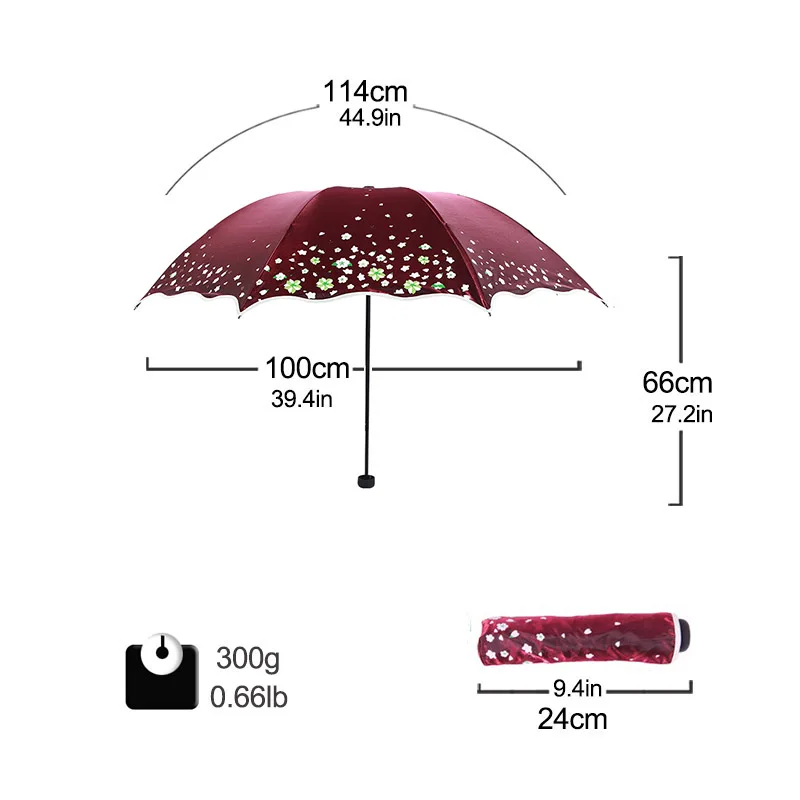 Цветочный зонтик женский складной китайский модный светильник с защитой от УФ-лучей для девочек, качественный зонт от солнца и дождя для женщин