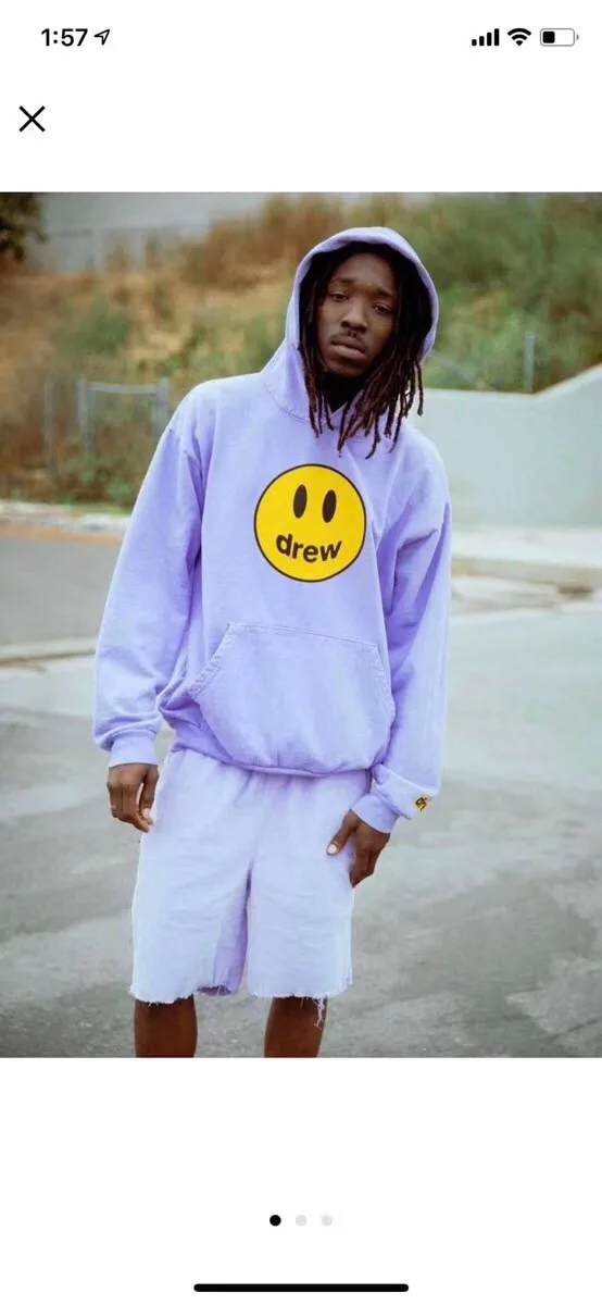 Толстовка Drew House с большим Smlie Face, свободный крой, Джастин Бибер, Drew House, толстовки для мужчин и женщин, уличная одежда, пуловер Drew