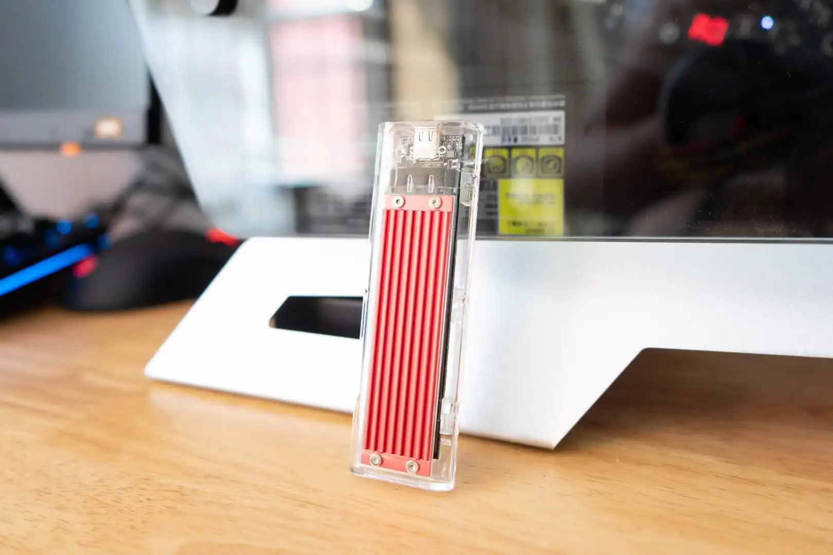 ORICO M2 NVMe Case Transparent Hard Drive Enclosure for NVME PCIE NGFF SATA M/B Key SSD Disk portable hdd case