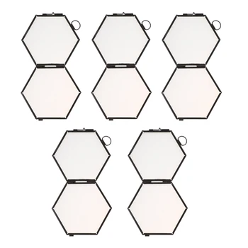 

5pcs Geometric ing Photo Frame Art Display Poster Frame Keepsake Black