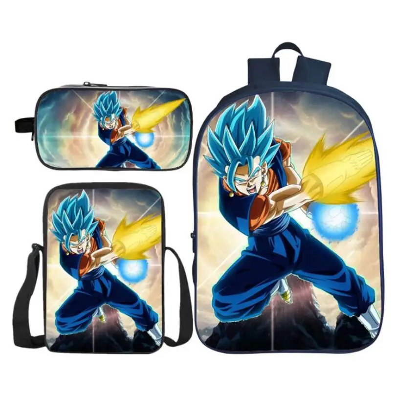 photo color Лидер продаж, 3 шт./компл., модные детские школьные сумки с 3D принтом Dragon Ball, рюкзак для детей, рюкзак на плечо для мальчиков и девочек - Цвет: photo color