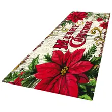 Рождественский мягкий фланелевый коврик для кухни, гостиной, украшения дома, Рождественский тематический коврик