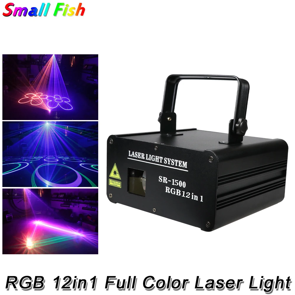 Полноцветный лазерный прожектор 12 в 1 RGB светисветильник для дискотеки вечерние