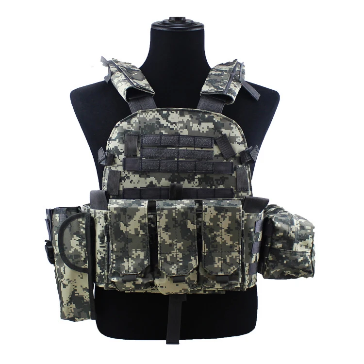 Тактический Молл пластина Перевозчик защитная одежда Combat paintball тренировочная безрукавка мягкий жилет с тройной подсумок футляр для рации