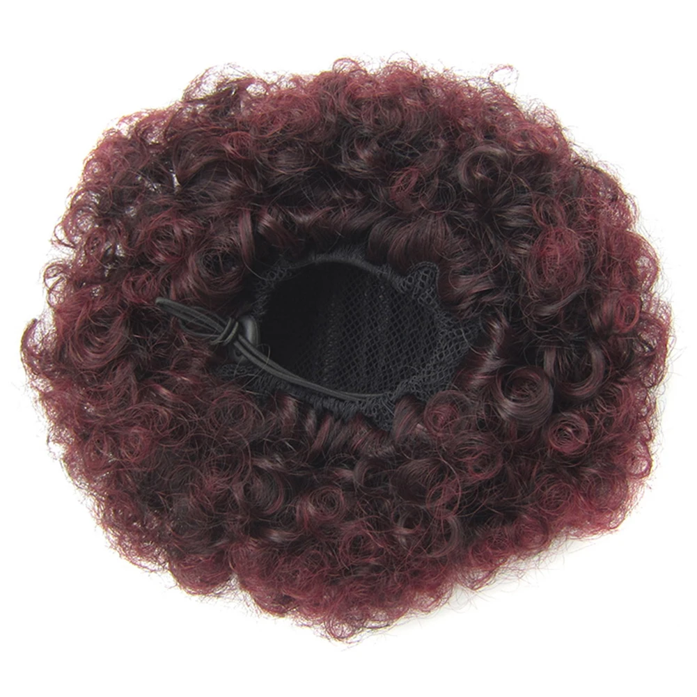 Женский пушистый кудрявый парик, шиньоны, зажим, синтетические волосы для наращивания, пучок волос, шиньоны QS888 - Цвет: 1T99J