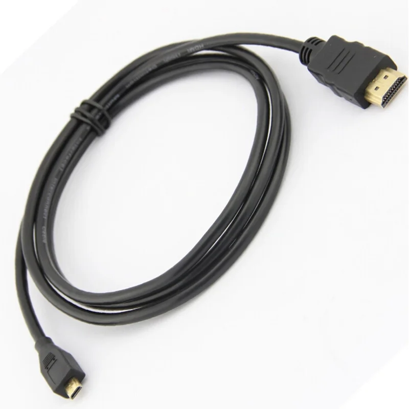 1,5 м Micro HDMI к HDMI Мужской видеокабель шнур для смартфонов ТВ телевидение с высоким разрешением, HD-монитор ноутбук подключить к Тип D для Тип HDMI 1,4 кабель