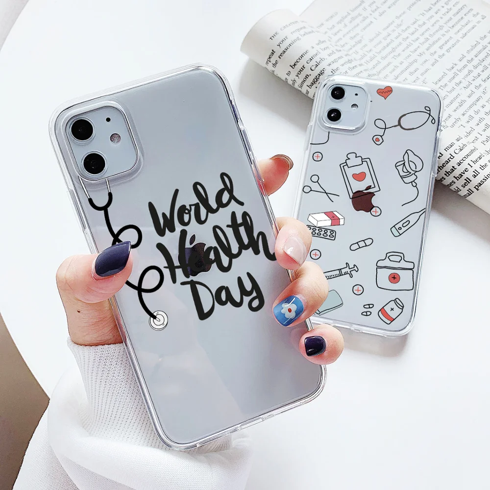 Чехол для телефона с милыми врачами медсестрами сердечками чехлом iPhone 11 pro XS MAX