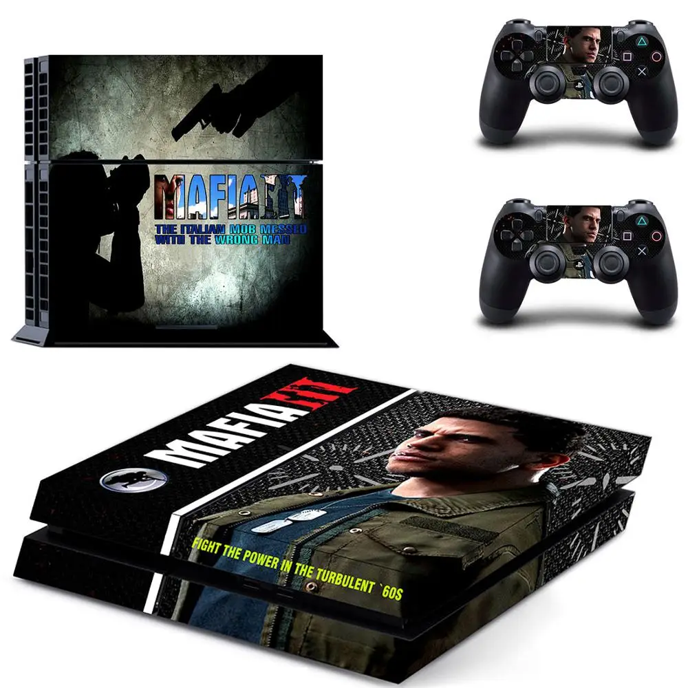 Mafia 3 PS4 наклейки виниловые кожа PS 4 стикер Play station 4 наклейки Pegatinas для консоли playstation 4 и 2 контроллера