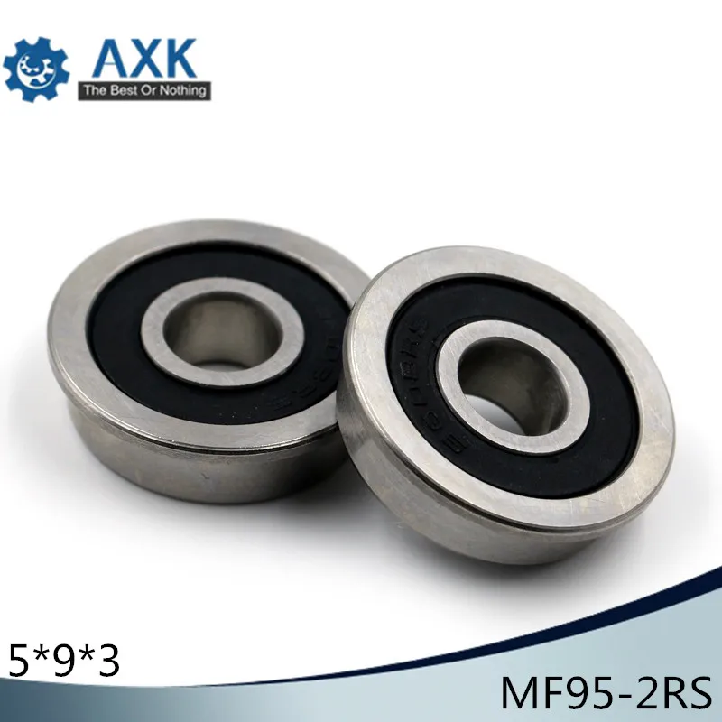 MF95-2RS Bearing 5x9x3mm ( 10 PCS ) ABEC-1 Miniature Flanged MF95RS Ball Bearings LF-950DD