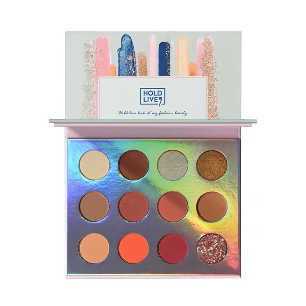 A Hold Live Peach Cherry Blossom мерцающие матовые тени для век Палитра бриллиантовый блеск макияж водонепроницаемые стойкие тени для век - Цвет: A