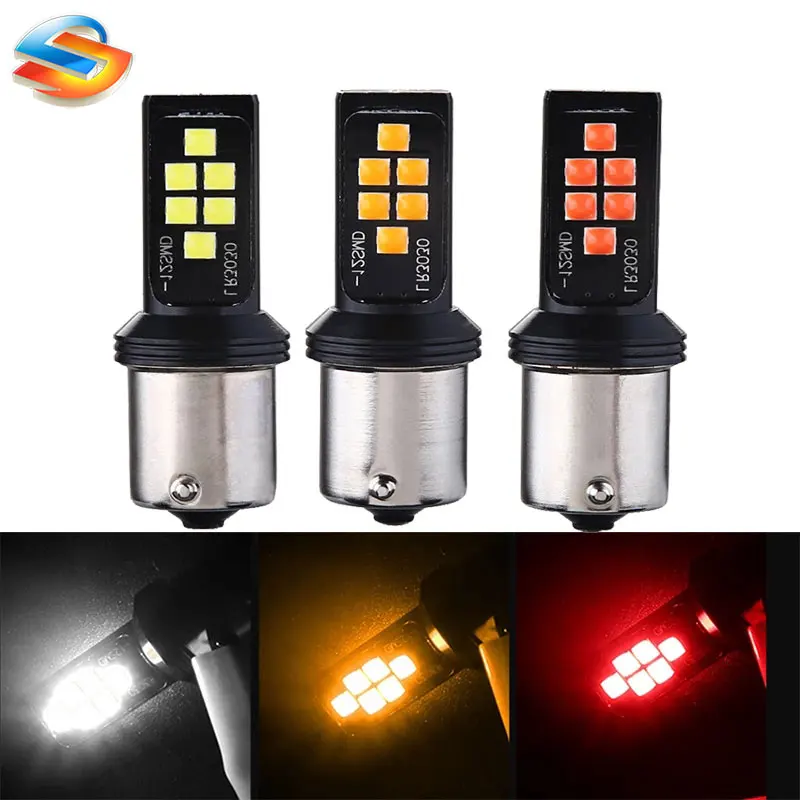 2 шт. Canbus P21W светодиодный BA15S 1157 P21/5 Вт BAY15D T20 7440 W21W T15 BAU15S 3030 чипы автомобильный