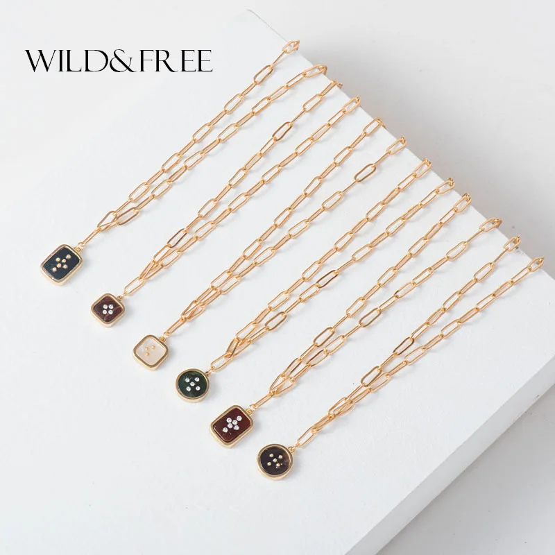 Wild &amp Free 2019 НОВЫЕ геометрические акриловые кулон ожерелье для женщин модные