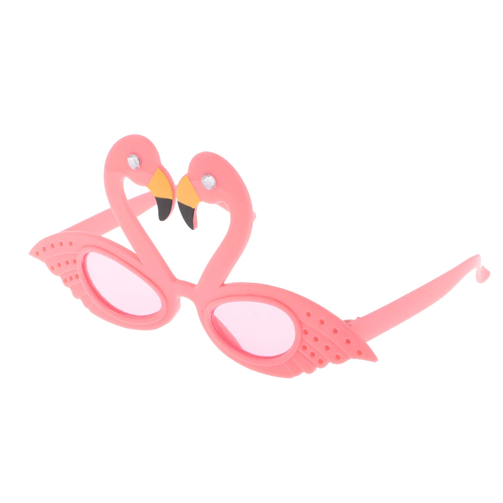 Funny Tropical Flamingo Sunglasses Hawaiian Luau Party Glasses Fancy Dress Accessories Suit for unisex adult and children
