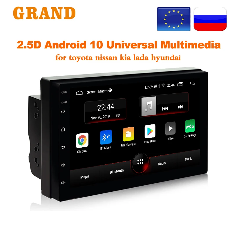 2 Din Android Car Radio 2.5D Touch Screen GPS Navigation Multimedia Player For Toyota Nissan Lada Hyundai 7