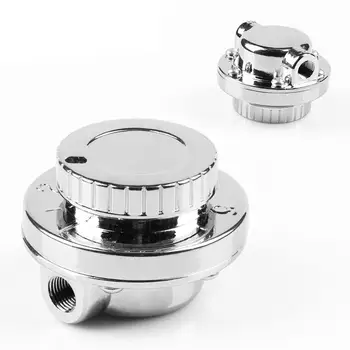 

chrome polished 1-5PSI Fuel Pressure Regulator single twin Car Modified Carburetor Hose Manual Adjustable chrome polished supply