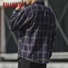 RUIHUO 2022 New Spring Long Sleeve Shirt Men Slim Fit Wool Casual Plaid Shirts Men Clothing Fashion Brand Plus Size M-5XL ► Photo 2/6