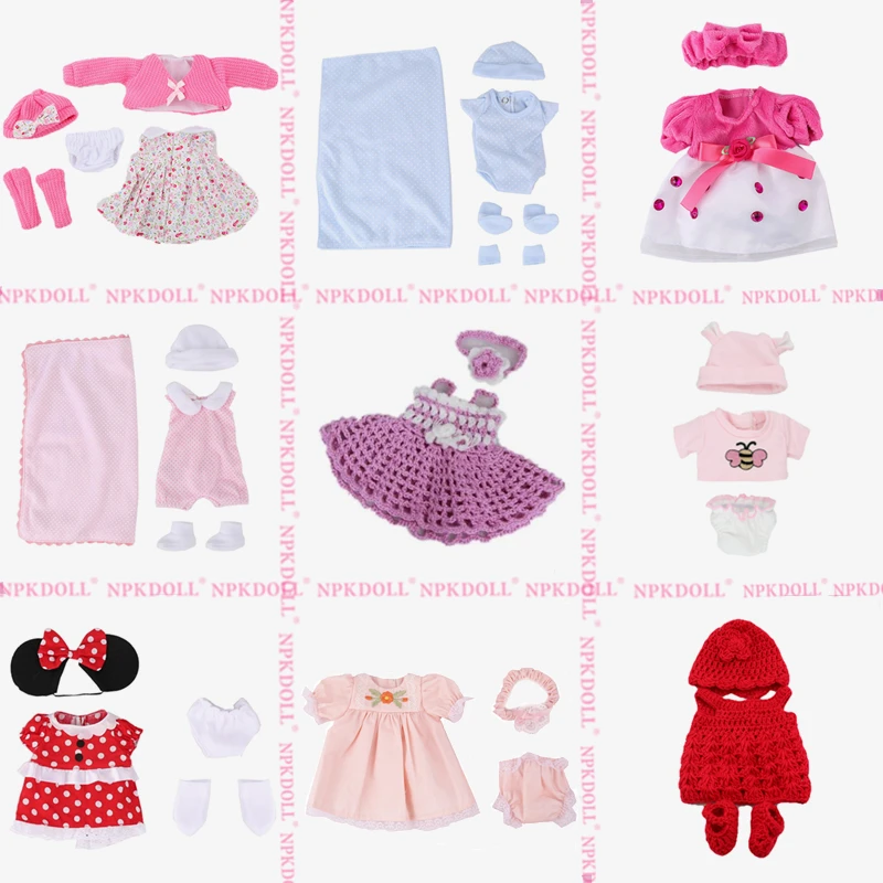 Одежда для кукол NPKDOLL Bebe Reborn аксессуары 10-12 дюймов милые модные костюмы розовые