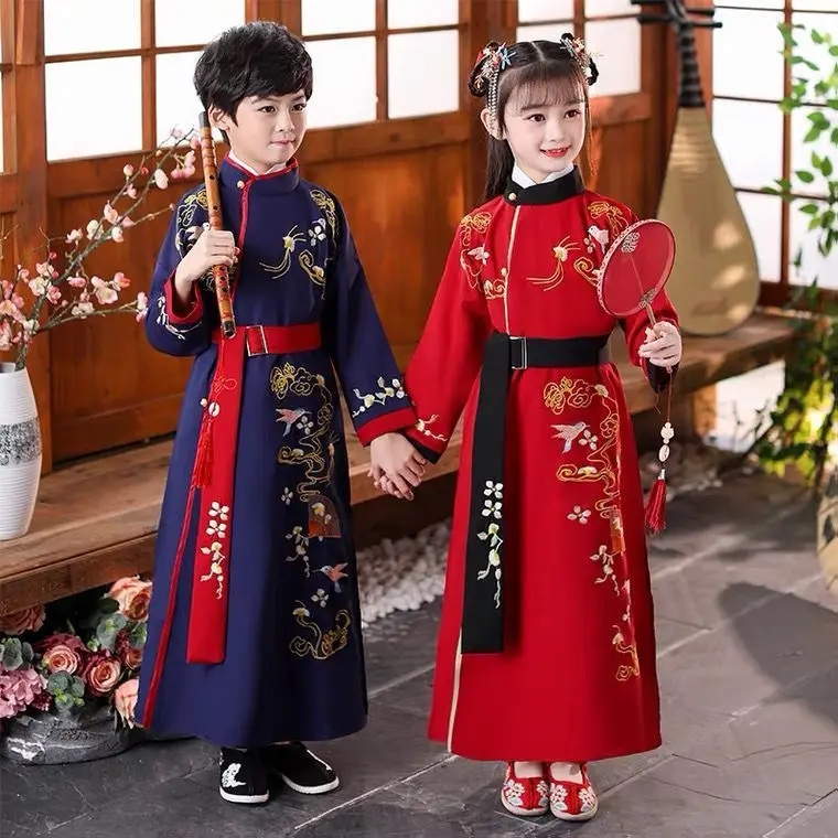 

Kids Hanfu Performance Costumes Girls Princess Baby Traditional Chinese Stage Dance Dress Classic Vintage Style Temperament