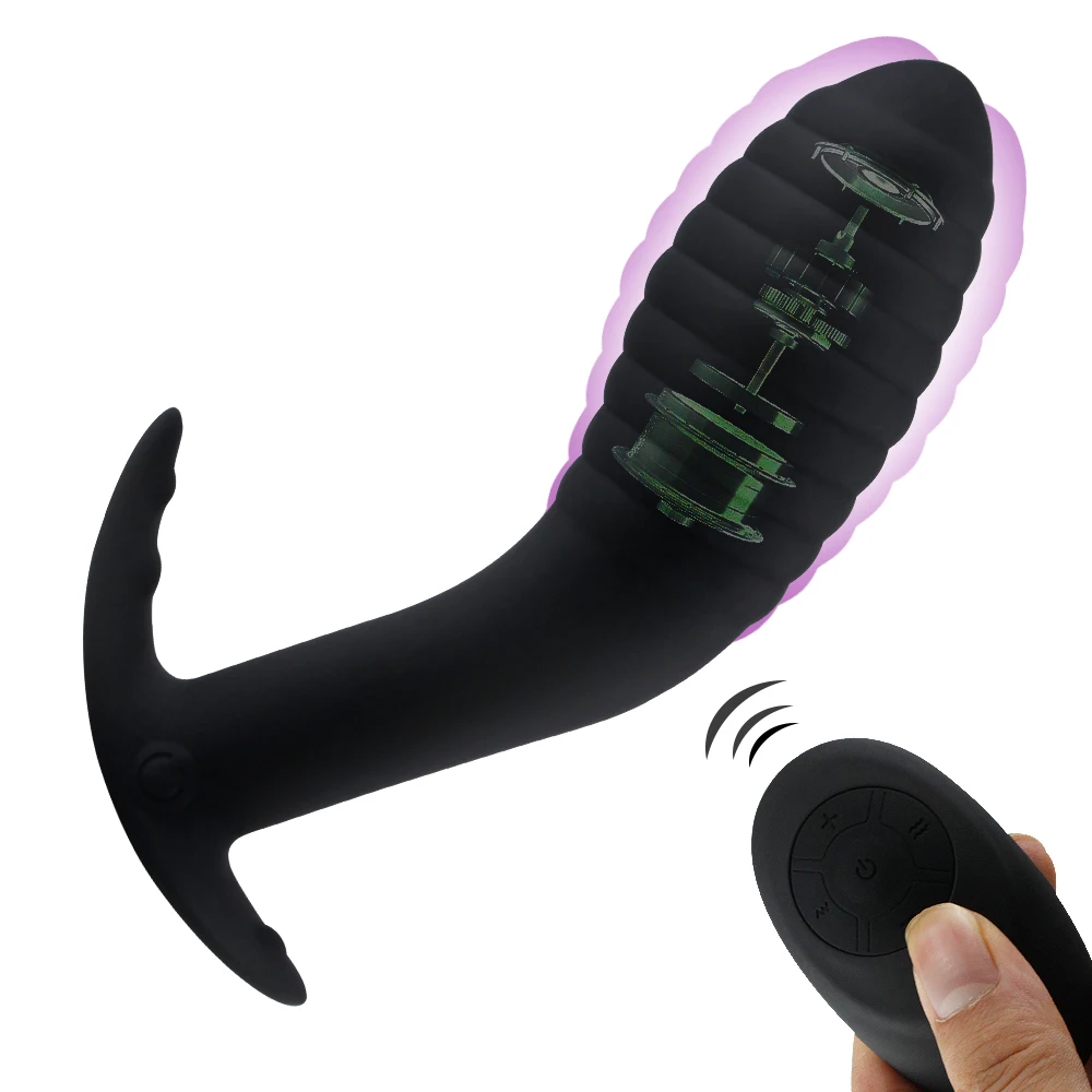 Prostate Massager Remote Control Anal Plug Vibrator Waterproof 10 Stimulation Modes Butt Anus Silicone Sex Toy for Men | Красота и
