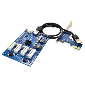 

Circuit Board Integrated Transmission Computer Accessory Office SATA Expansion Card 4 Ports Data Conversion PCI-E 1X Fast Speed