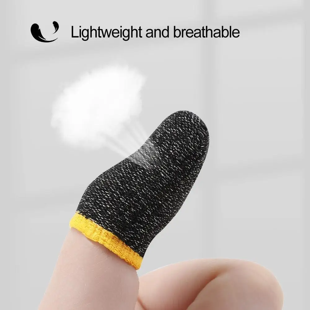 Mobile accessories 2Pcs Sweat Proof Carbon Fiber Game Finger Sleeves Cots Thumb Protector Breathable Flexible | Электроника