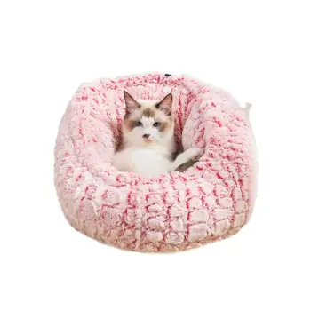 

Pet Cat Bed Warm Cave Nest Sleeping Bed Puppy House for Cats and Small Dogs
