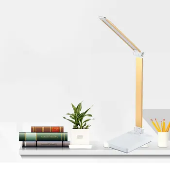 

2020 New LED Desk Lamp Wireless Charging For phone 360 Degree Rotation Touch Eye-protect Table lamp 3 Color With USB Cable Apr6