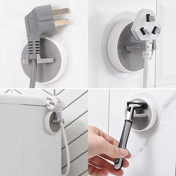 

Storage Holders Racks Wall Hanging Hook Saving Racks Self Adhesive Folding Socket Kitchen Appliance Wire Plug Power Cord Rack