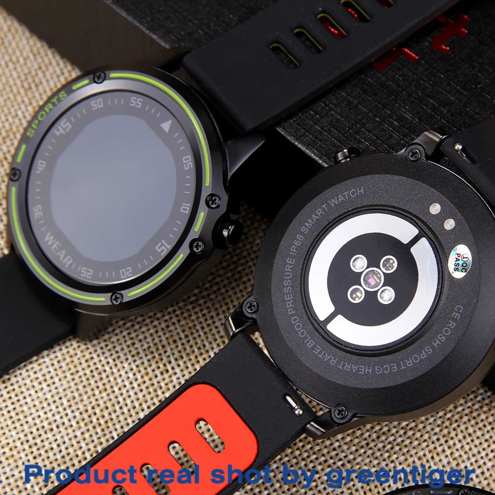 Greentiger новые L8 Смарт-часы для мужчин ЭКГ+ PPG IP68 Водонепроницаемый кровяное давление фитнес-трекер для измерения сердечного ритма спортивные Смарт-часы VS L5 L7