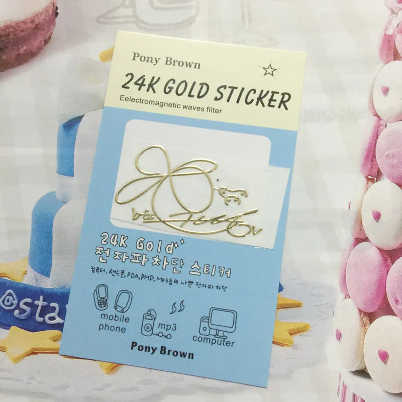 BTS Bulletproof Boys Related Products Mobile Phone Radiation Protected Adhesive Paper Gold Plated Stickers Field jiu Country tj