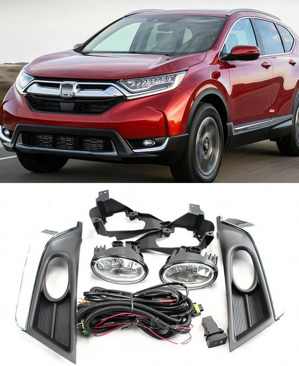 Jandening Front Bumper Fog Light Lamp Set With Wiring & Switch For