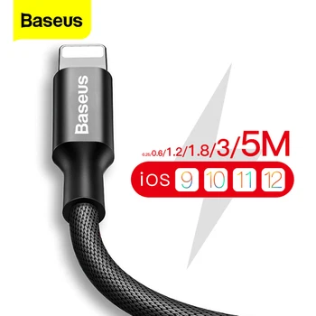 Baseus USB Cable For iPhone 11 Pro Max X XR XS 8 7 6 6s 5 5s iPad Fast Data Charging Charger USB Wire Cord Mobile Phone Cables
