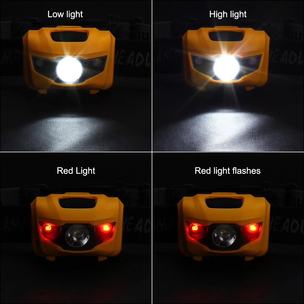 COB LED Headlight AAA battery Mini headlamp Head Light Torch Lamp Fishing mini Small Bright High Power Lantern Lampe for Camping