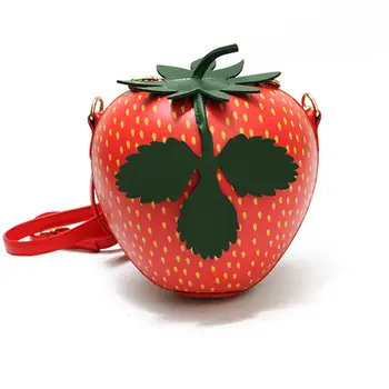 

Personalized strawberry shape casual women's handbag shoulder bag cute purse women's crossbody messenger bag
