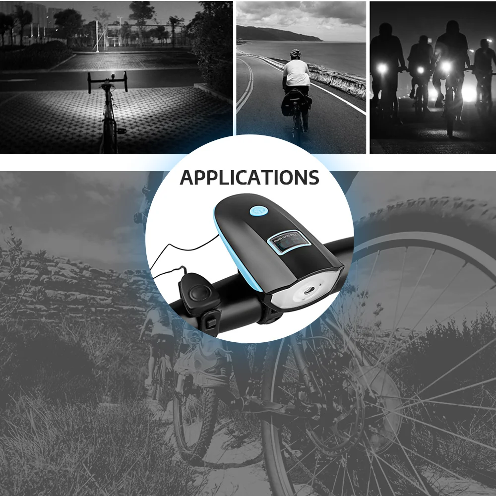 Highlight Alarm Horn Headlight for Mountain Bike Glare Flashlight