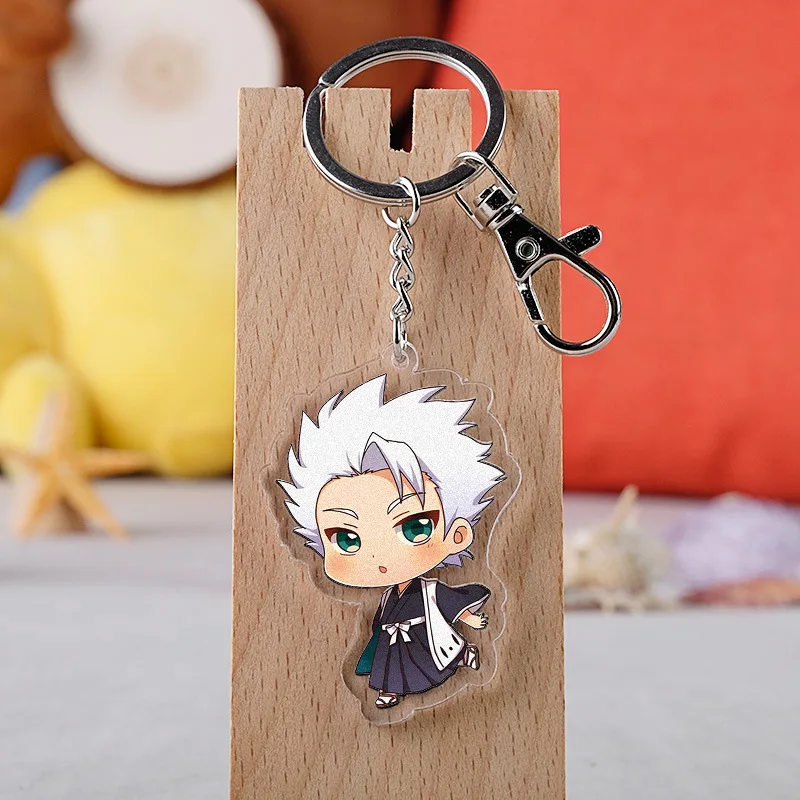 Anime Bleach Kuchiki Byakuya Hitsugaya Toushirou Acrylic Pendant Figure Keychain Keyring Collection Model Toy Gift Cosplay | Игрушки и