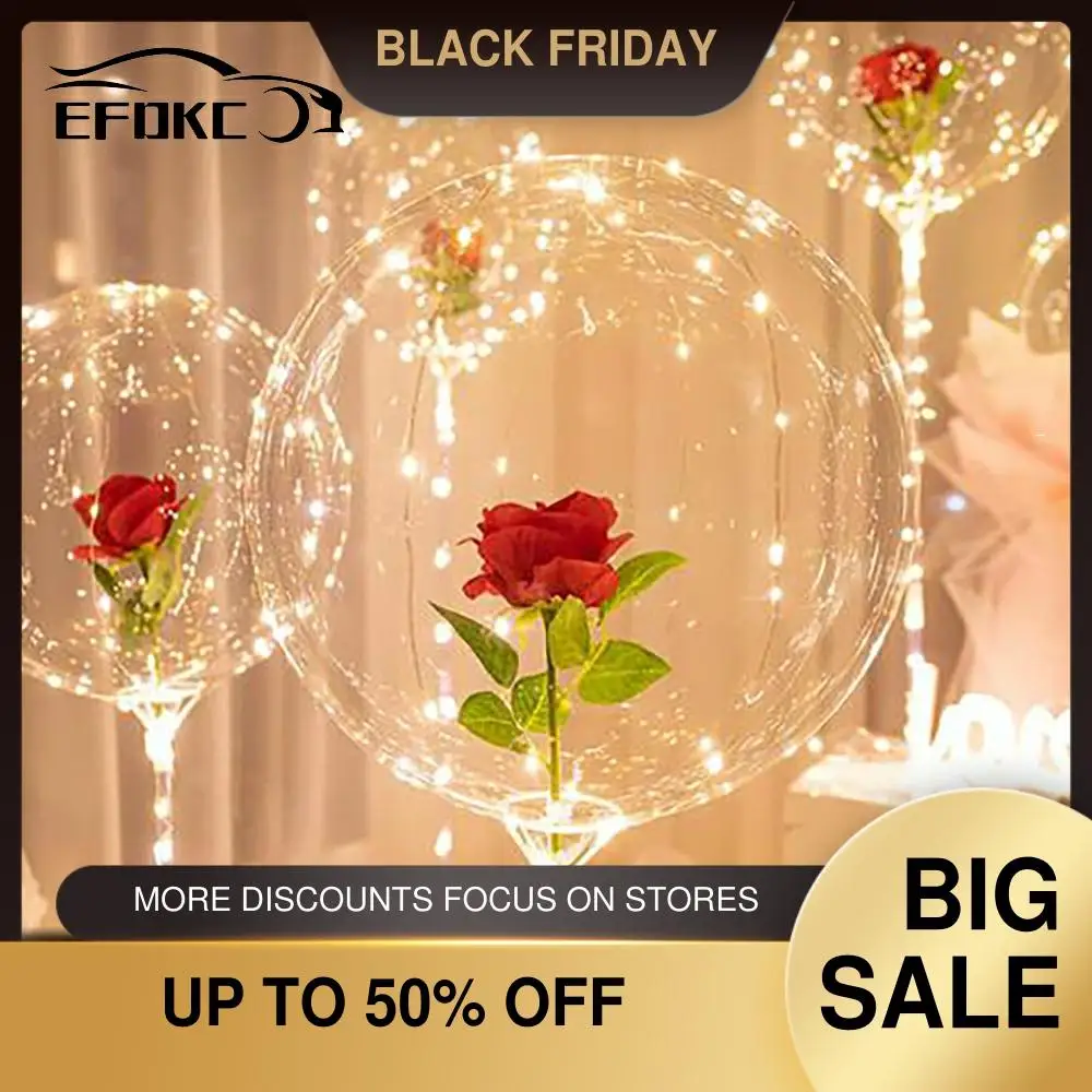 

Led Bouquet Of Bright Eternal Roses Pink Luminous Balloon Lichtballon Diy Kit Lamp Night Light Car Christmas Interior Decoration