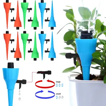 

6Pcs/12Pcs New Upgrade Thickened Self Automatic Sprayer Watering Device Adjustable Water Flow Dripper Spikes With Control Valve