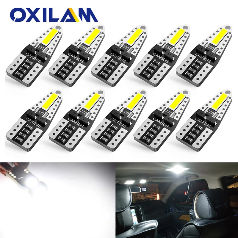 СВЕТОДИОДНЫЙ Автомобильный светильник 10x T10 W5W Canbus лампа для Lada Vesta Granta Kalina Niva Renault