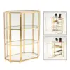 3-Tier  Jewelry Trinket Glass Gold Box Necklace Ring Earring Box Keepsake Decorative Box Holder for Wedding Gift Dresser 2
