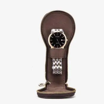 

Watch Storage Bag Durable Leather Fashion Bracelet Pocket Case Portable Watch Storage Organizer