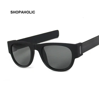 

Novelty Mirror Women Polarized Folding Sunglasses Female New Arrival Slap Sport Foldable Wristband Shades 2019 Trend Product