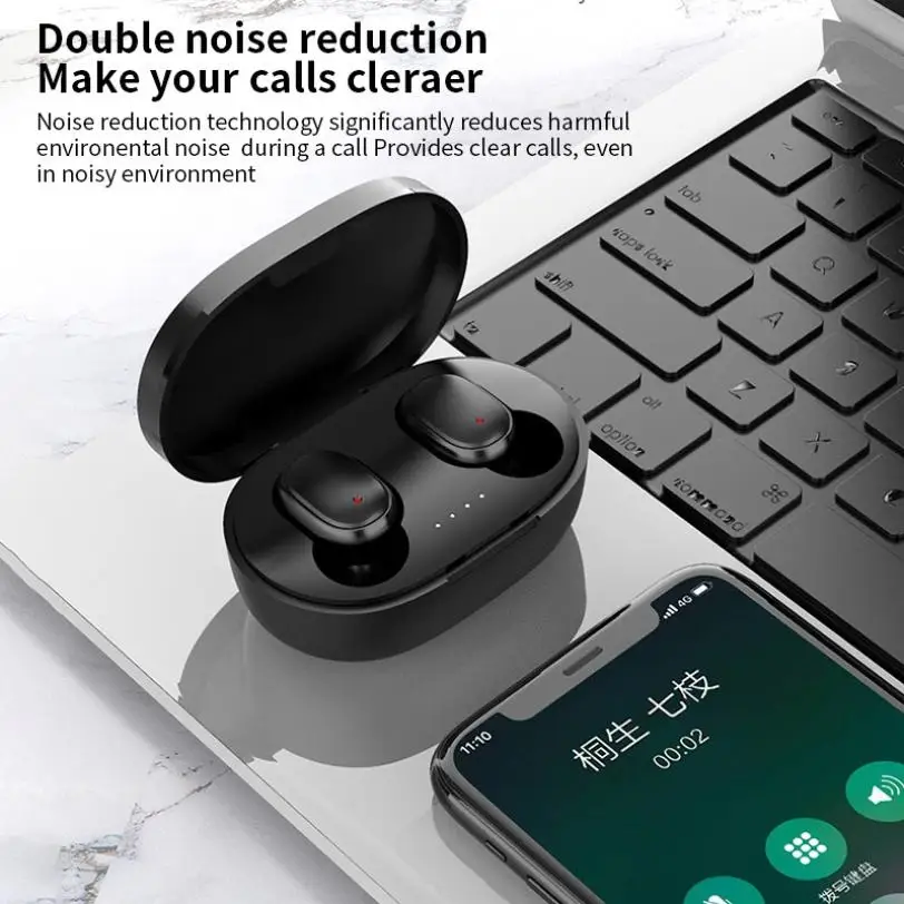 TWS Bluetooth 5 0 Wireless Headset Touch Control Headphone Noise Canceling Earbuds Waterproof Mini Sports Gaming Earphone