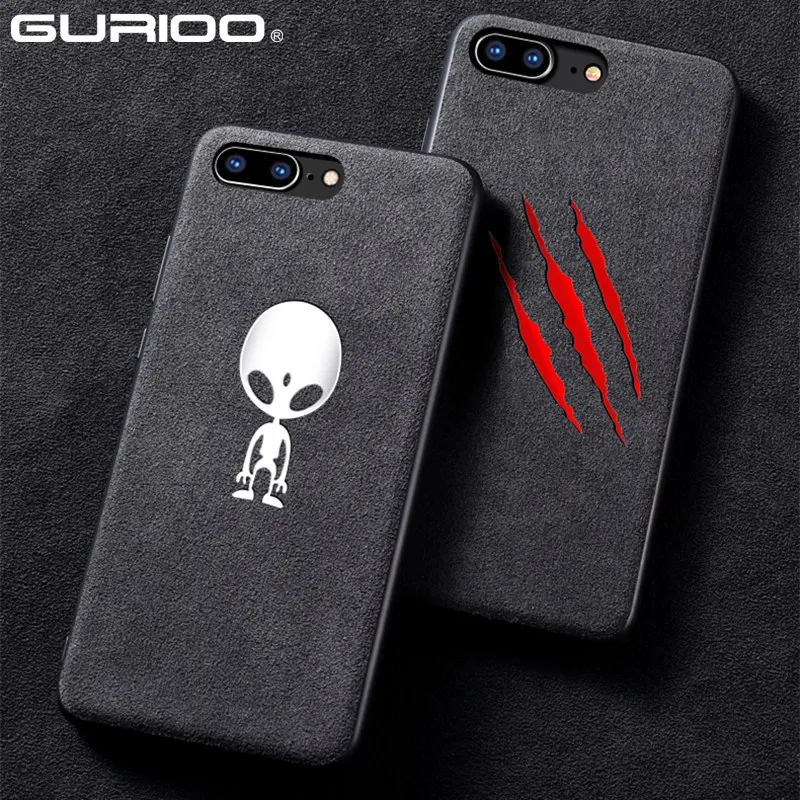 Phone Case For iPhone 7Plus X XS Max XR Car Leather Silicone Soft Suede Cloth Cover 7 8 6 6s Plus Anti-Fall TPU Funda |